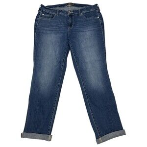 TORRID Boyfriend Straight Vintage Stretch Blue Jeans Size 14R Mid-Rise Casual